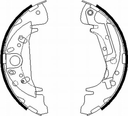 HELLA PAGID Piduriklotside komplekt 8DB 355 000-361